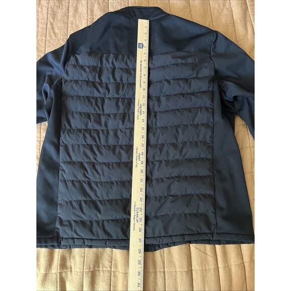 32 Degrees Men’s XL Black Mixed Media Puffer Jacket Zip Up Poly Fill - Picture 9 of 11